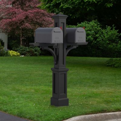 Image showing  Newport Plus Double Mail Post, Black