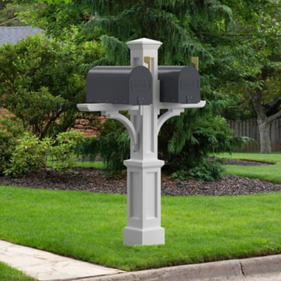 Image showing  Newport Plus Double Mail Post, White