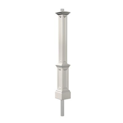 Mayne Signature Lamp Post with Mount, White