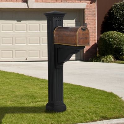 Image showing  Manchester Polyethylene Mail Post, Black