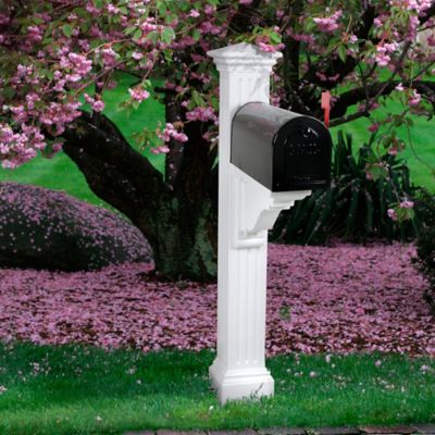 Image showing  Manchester Polyethylene Mail Post, White