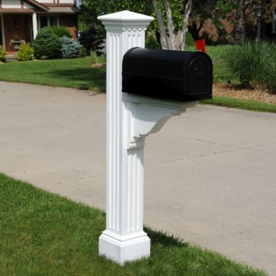 Image showing  Manchester Polyethylene Mail Post, White