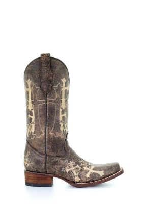 Image showing 9 th Corral Women's Big Embroidered Side 3 Cross Western Boots