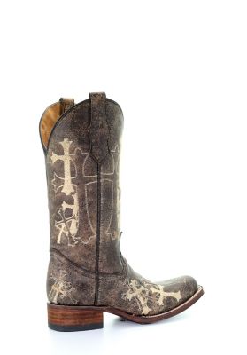 Image showing 7 th Corral Women's Big Embroidered Side 3 Cross Western Boots