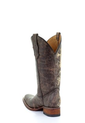 Image showing 4 th Corral Women's Big Embroidered Side 3 Cross Western Boots