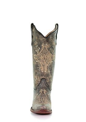 Image showing  Women's Crackle/Bone Embroidery Boots, Black