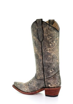 Image showing  Women's Crackle/Bone Embroidery Boots, Black