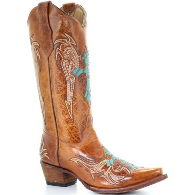 turquoise square toe boots