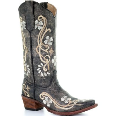 embroidered women's cowboy boots