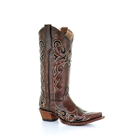 Corral Embroidered Sides Snip Toe Boots