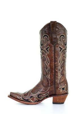 Image showing  Embroidered Sides Snip Toe Boots