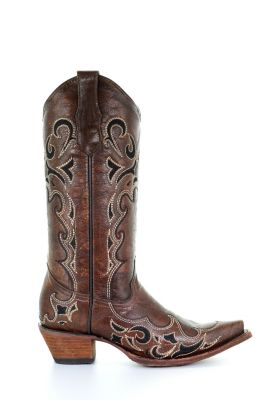 Image showing  Embroidered Sides Snip Toe Boots