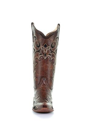 Image showing 4 th Corral Embroidered Sides Snip Toe Boots