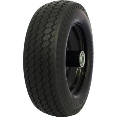 CareFree Tire Flat Free 10" Rubber Wheel 5/8" ID 600# Cap Two 