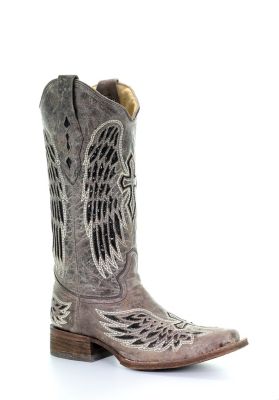 corral women's black glitter inlay boot