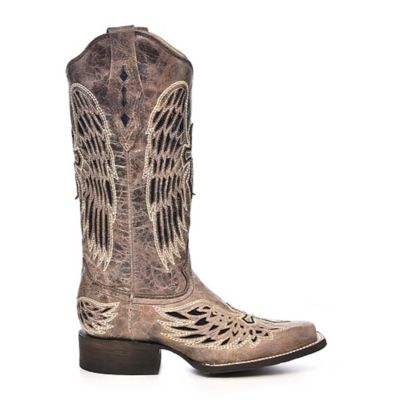 Image showing 1 th Corral Women's Wing Cross-Stitch Sequin-Inlay Square Toe Boots