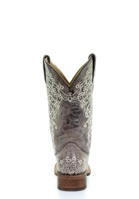 Image showing 2 th Corral Women's Wedding Big Floral Embroidered Square Toe Boots