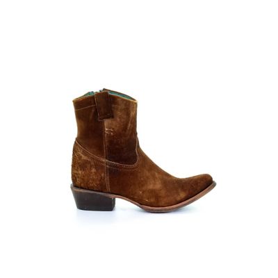 Image showing  Women's Abstract Chocolate/Lamb Round Toe Ankle Boots