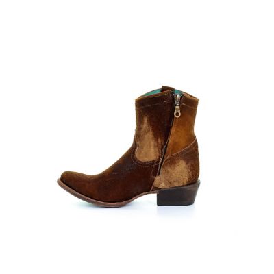 Image showing  Women's Abstract Chocolate/Lamb Round Toe Ankle Boots