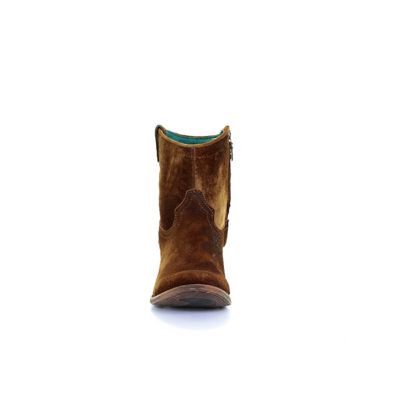 Image showing  Women's Abstract Chocolate/Lamb Round Toe Ankle Boots