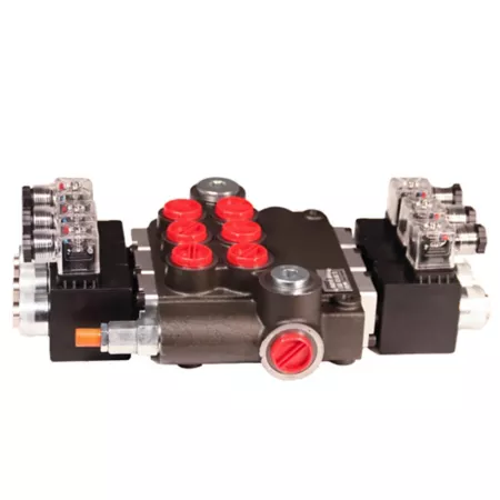 Chief 3 625 PSI Control Solenoid Valve 21 GPM 3 Coil SAE 10 Inlet/SAE 12 Outlet 12V DC Hydraulic Valves & Manifolds