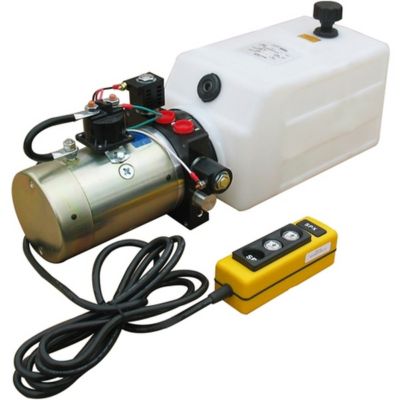 SPX 12VDC Double-Acting Hydraulic Power Unit, 1.5 GPM, SAE 6 Ports, 2,000 PSI, 8 qt. Poly Tank