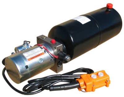 Maxim 1.3 GPM 12VDC Single-Acting Hydraulic Power Unit with Remote Control, SAE 6 Ports, 2,500 PSI, 10 qt. Steel Tank