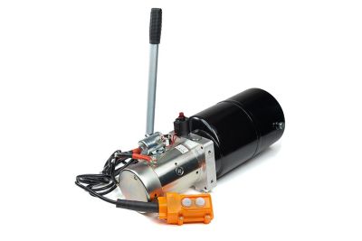 Image showing  1.3 GPM 3,000 PSI Single-Acting Hydraulic Power Unit with Remote, 3/8 in. NPT Ports, 6 qt. Steel Tank