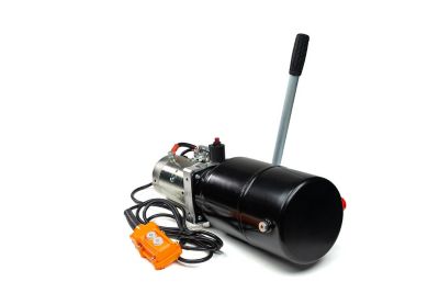 Image showing  1.3 GPM 3,000 PSI Single-Acting Hydraulic Power Unit with Remote, 3/8 in. NPT Ports, 6 qt. Steel Tank