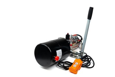 Image showing 5 th Maxim 1.3 GPM 3,000 PSI Single-Acting Hydraulic Power Unit with Remote, 3/8 in. NPT Ports, 6 qt. Steel Tank