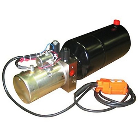 Maxim 1.3 GPM 12VDC Double-Acting Hydraulic Power Unit with Remote, SAE 6 Ports, 2,500 PSI, 8 qt. Steel Tank
