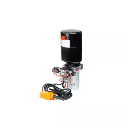 Maxim 1.3 GPM 12V DC Double Acting Hydraulic Power Unit with Remote Control SAE 6 Port 2500 PSI 1 Gal Polyethylene tank Attachment Parts & Accessories