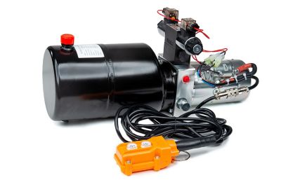 Image showing 6 th Maxim 1.3 GPM 12VDC Double-Acting Hydraulic Power Unit with Remote Control, SAE 6 Ports, 2,500 PSI, 1 gal. Poly Tank