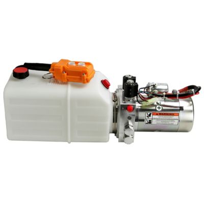 Maxim 1.3 GPM 12VDC Double-Acting Hydraulic Power Unit with Remote Control, SAE 6 Ports, 2,850/1,500 PSI, 1.5 gal. Poly Tank