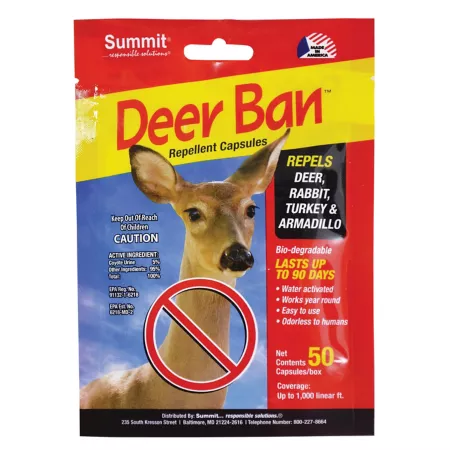 Summit Deer Ban repellent capsules 1 sachet of 50 capsules Animal & Rodent Repellent