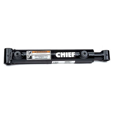 Chief 2.5 in. Bore x 16 in. Stroke WT Welded Hydraulic Cylinder, 1.5 in. Rod Diameter, Black Finish