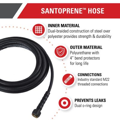 Image showing  1/4 in. x 25 ft. Santoprene Cold Water Pressure Washer Replacement/Extension Hose, 4,000 PSI