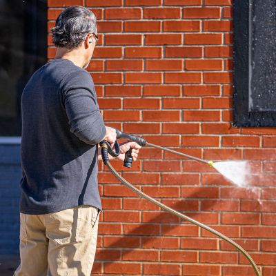 Image showing  3/8 in. x 100 ft. Cold Water Pressure Washer Replacement/Extension Dual-Braided Monster Hose, 4,500 PSI