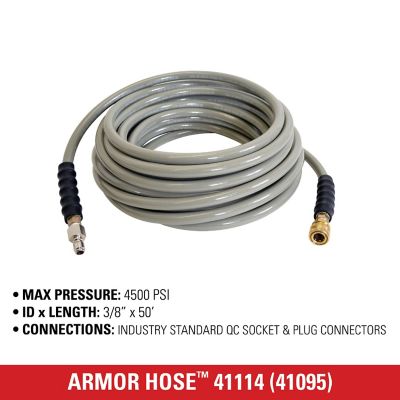 Image showing  3/8 in. x 50 ft. Armor Hot and Cold Water Pressure Washer Replacement/Extension Hose, 4,500 PSI
