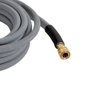 Image showing 5 th SIMPSON 3/8 in. x 50 ft. x 4500 PSI Wrapped Rubber Hot Water Pressure Washer Hose, R1 Single Steel-Braided Inner Jacket, 41183