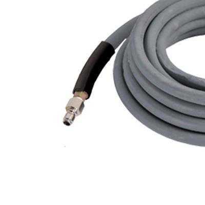 Image showing 6 th SIMPSON 3/8 in. x 50 ft. x 4500 PSI Wrapped Rubber Hot Water Pressure Washer Hose, R1 Single Steel-Braided Inner Jacket, 41183
