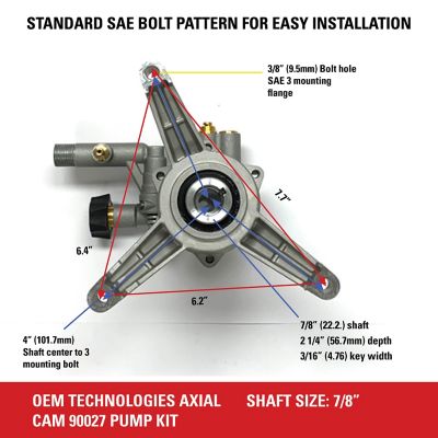 Image showing 7 th OEM Technologies 3300 PSI 2.4 GPM Axial Cam Pump