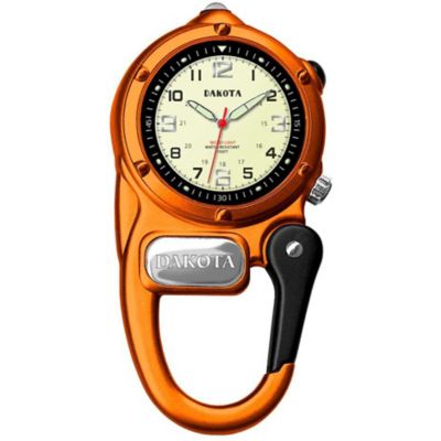 Dakota Men's Mini Clip Microlight Analog Carabiner Watch, Orange