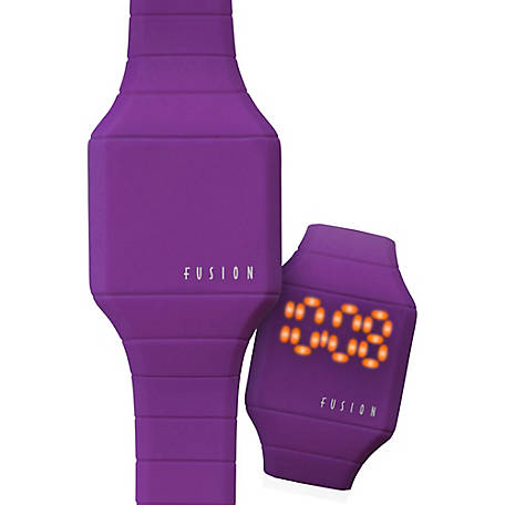 Fusion Kids' Mini Hidden LED Watch, Purple