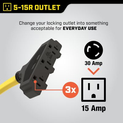 Image showing 5 th Champion Power Equipment 25 ft. 125V 30A Fan Style Flat Generator Extension Cord