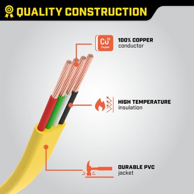 Image showing  25 ft. Indoor/Outdoor 125-250V 30A Flat Generator Extension Cord