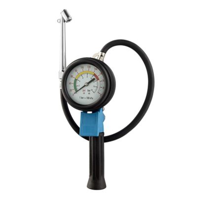Image showing  1/4 in. NPT 220 PSI Heavy-Duty Jumbo Professional Inflation Tire Pressure Gauge