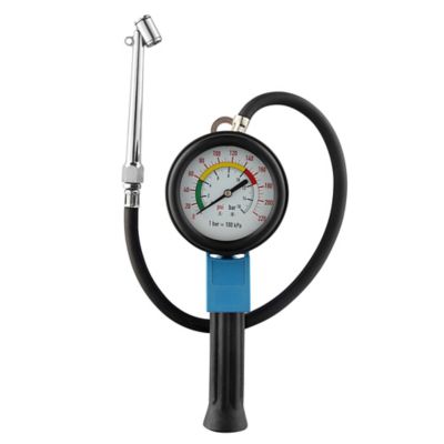 Image showing  1/4 in. NPT 220 PSI Heavy-Duty Jumbo Professional Inflation Tire Pressure Gauge