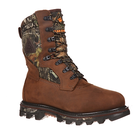 Rocky Mossy Oak Break-Up BearClaw 3D Lace-Up Insulated Outdoor Boots, 10 in.