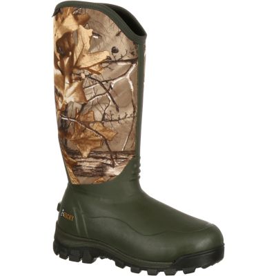 Rocky Men's 16 in. Realtree Xtra Core Neoprene Insulated Rubber Boots Overall excellent winter work boot